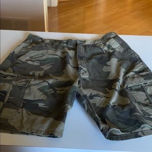 Wrangler Camo Cargo Shorts 36